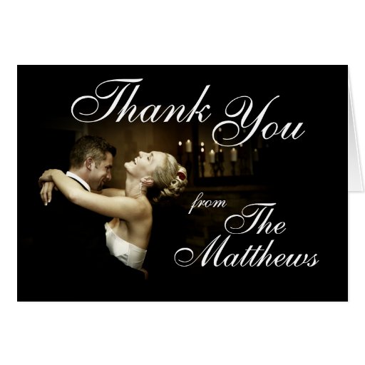 Custom Wedding Thank You Photo Card