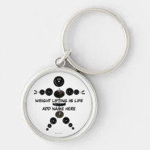 Custom Weight Lifting Fun Keychain