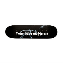 Custom X-Ray Skeleton Bad Dog Blue Boards Skate Board Deck