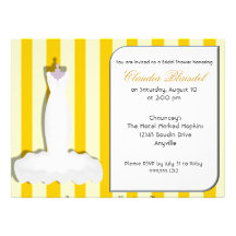 Custom Yellow Bridal Shower Invitations