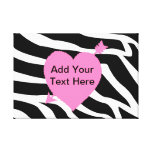 Custom Zebra Wild Wrapped Canvas Gallery Wrapped Canvas