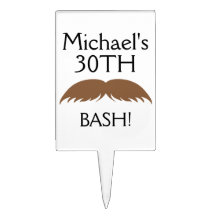 Custome Moustache Cake Topper