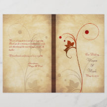 Customisable Autumn Wedding Program Flyer