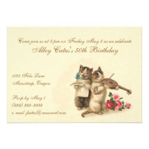 Customisable Birthday Invitation for Cat Lovers