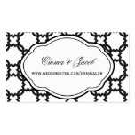 Customisable Black & White Wedding Website Cards Business Card