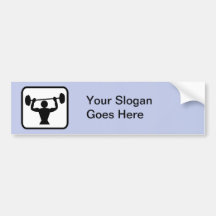 Customisable Bodybuilder / Weightlifter Logo Bumper Stickers