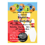 Customisable Bowling Birthday Party Personalised Announcement