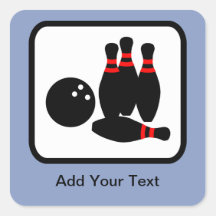 Customisable Bowling Logo Stickers