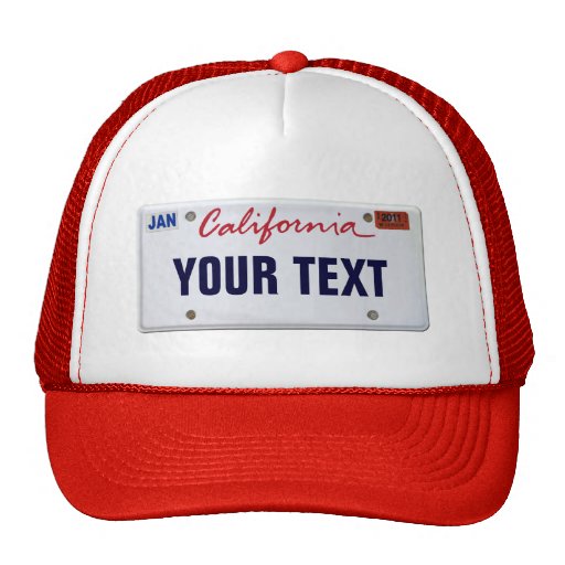 (Customisable) California License Plate Mesh Hat