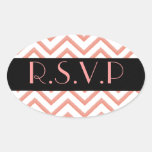 Customisable Chevron Peach Stickers