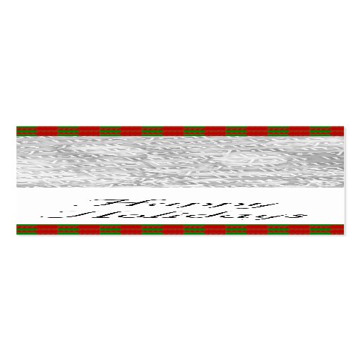Customisable Christmas/Hanukkah Photo Bookmark Business Card