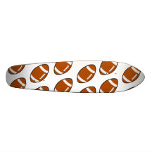 Customisable College Football Pattern Skateboard