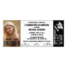 Customisable Colour Graduation Admission Ticket Invitation