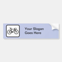 Customisable Cyclist Logo Bumper Stickers