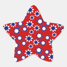 Customisable Daisies Star Stickers