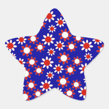 Customisable Daisies Star Stickers