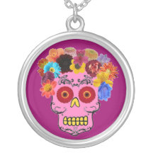 Customisable Floral Sugar Skull Jewelry