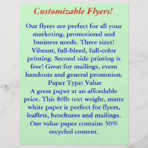 Customisable Flyers
