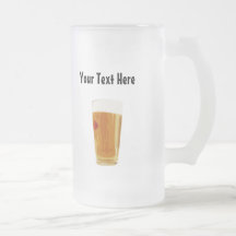 Customisable Full Golden Beer Glass Glass Mug
