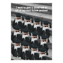 Customisable Funny Cat Graduation Party Personalised Invites