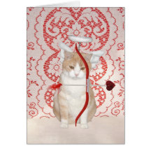 Customisable Funny Cupid Cat Cards