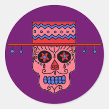 Customisable Gaucho Sugar Skulls Sticker