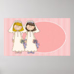 Customisable Gay Female Wedding Poster - Add Text