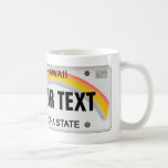 (Customisable) Hawaiian License Plate Coffee Mugs