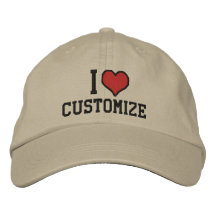 Customisable I Heart Baseball Cap