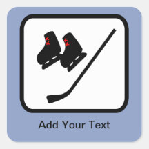 Customisable Ice Hockey Logo Stickers