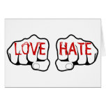 Customisable LOVE HATE Fists Cards
