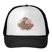 Customisable Meerkat Momma and Baby Mesh Hat