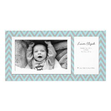 Customisable Modern Photo Birth Announcement Photo Cards