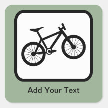 Customisable Mountain Biker Logo Sticker
