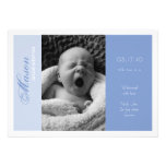 Customisable Photo Birth Announcement Boy