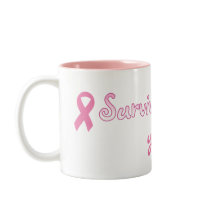 Customisable Pink Ribbon Mug mugs