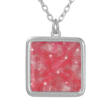 Customisable product with red abstract background necklace