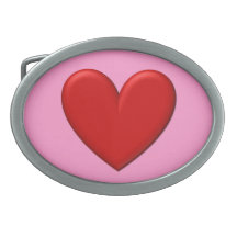 Customisable Puffy Heart Belt Buckle