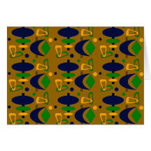 Customisable Retro Shapes Cards
