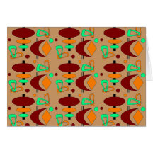 Customisable Retro Shapes Greeting Card