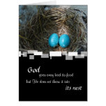 Customisable Robin Nest Fathers Day Card