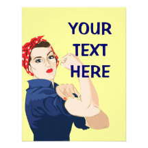 Customisable Rosie Riveter Personalised Invitations
