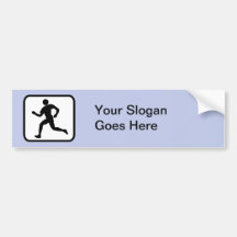 Customisable Runner Logo Bumper Stickers