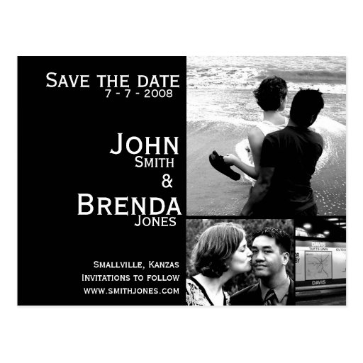 Customisable Save the Date Announcement Postcards