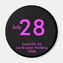 Customisable Save the Date Magnet