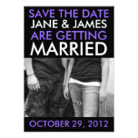 Customisable Save The Dates (Hip Violet Purple) invitations