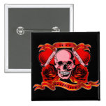 Customisable Skully Valentine Pinback Buttons