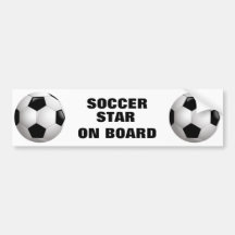 Customisable Soccer Ball Bumper Sticker
