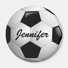 Customisable Soccer Ball Refrigerator Magnet