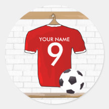 Customisable Soccer Shirt Party award stickers